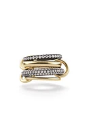 Spinelli Kilcollin Vega Linked Diamond Rings Yellow Gold/Rhodium at Nordstrom,