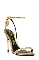 TOM FORD Padlock Naked Metallic Pointy Toe Sandal at Nordstrom,