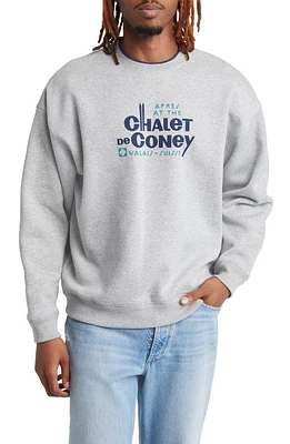 CONEY ISLAND PICNIC Chalet Fleece Sweatshirt Light Heather Grey at Nordstrom,