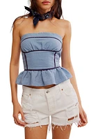 Free People Tara Strapless Tie Back Corset Top at Nordstrom,