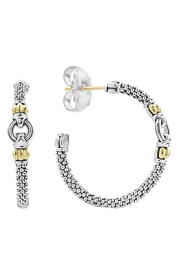 LAGOS Caviar Link Hoop Earrings in Silver at Nordstrom