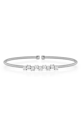 Dana Rebecca Designs Ava Bea Zigzag Diamond Flexi Cuff in White Gold at Nordstrom