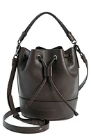 Brunello Cucinelli Monili Trim Leather Bucket Bag in C8279 Dark Brown at Nordstrom