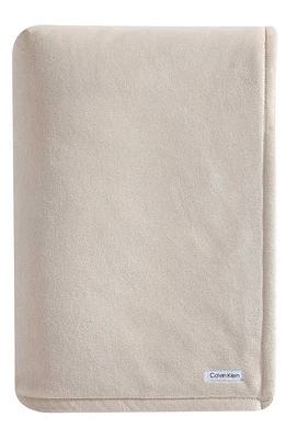 Calvin Klein Core Plush Blanket in Beige/Tan at Nordstrom