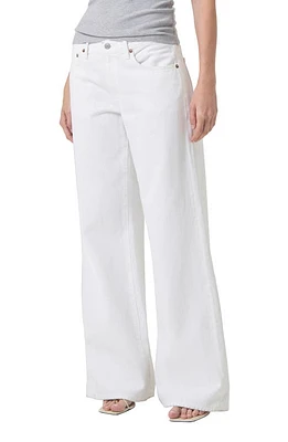 AGOLDE Clara High Waist Wide Leg Organic Cotton Jeans Milkshake at Nordstrom,