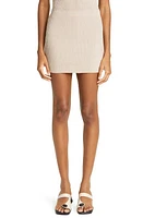 Paloma Wool Rib Organic Cotton Miniskirt Dark Grey at Nordstrom,