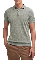 Barbour Buston Cotton & Linen Polo Dusty Green at Nordstrom,