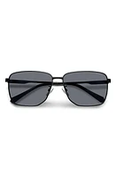 Polaroid 62mm Polarized Oversize Square Sunglasses in Black/Gray Polar at Nordstrom