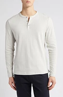 Robert Barakett Warlock Long Sleeve Cotton Blend Jacquard Henley Grey at Nordstrom,