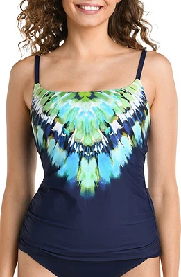 La Blanca Seas Print Tankini Top Indigo at Nordstrom,