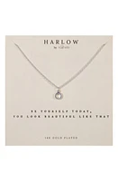 Nashelle Initial Charm Necklace in Silver O at Nordstrom