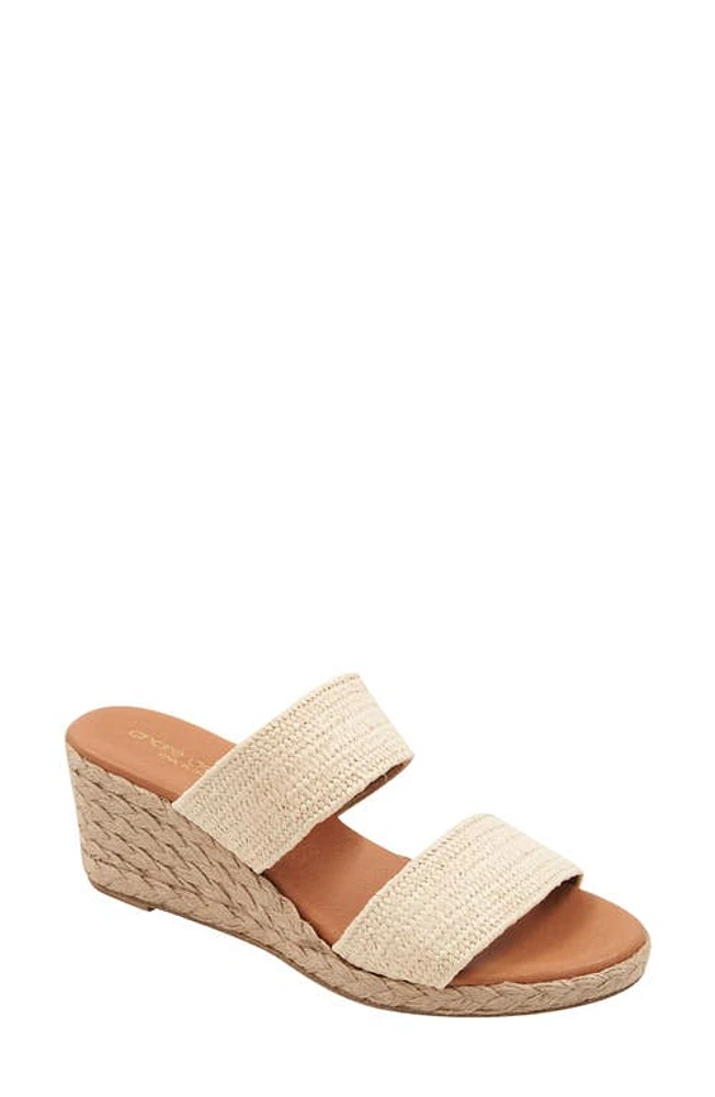 André Assous Nori Wedge Sandal Natural at Nordstrom,