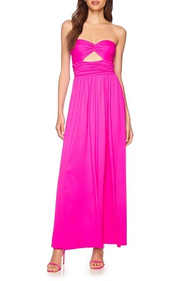 Susana Monaco Cutout Twist Front Strapless Maxi Dress at Nordstrom,