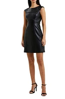 French Connection Crolenda Faux Leather Minidress in Black at Nordstrom, Size 6