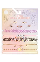 Capelli New York Kids' Assorted 10-Pack Ring & Choker Set in Gold Multi at Nordstrom