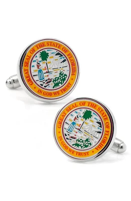 Cufflinks, Inc. Florida Seal Cuff Links in Orange at Nordstrom