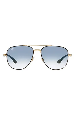 Ray-Ban 59mm Gradient Square Sunglasses in Black at Nordstrom