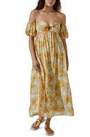 ASTR the Label Floral Off Shoulder Midi Dress Tropical at Nordstrom,