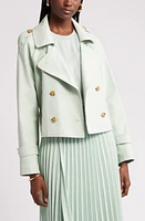 Nordstrom Crop Stretch Cotton Trench Coat at Nordstrom,