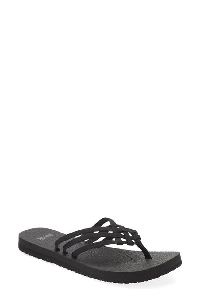 Sanuk Yoga Sandy Flip Flop in Blk at Nordstrom, Size 6