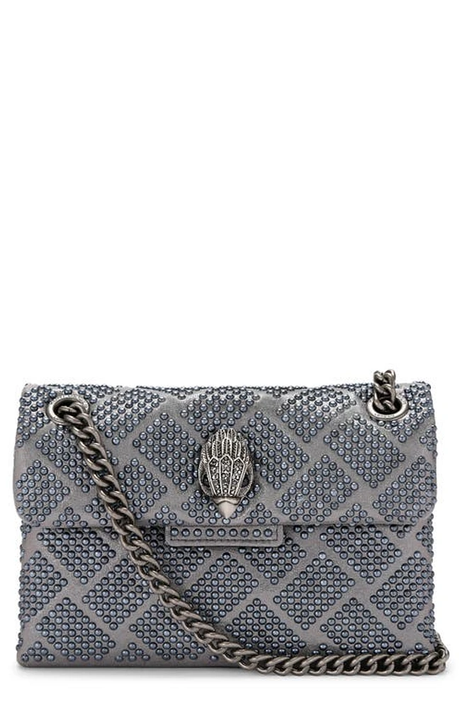 Kurt Geiger London Mini Kensington Studded Convertible Crossbody Bag in Silver Com at Nordstrom