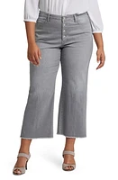 NYDJ Teresa Frayed High Waist Ankle Wide Leg Jeans Rocksand at Nordstrom,