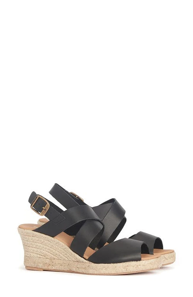 Barbour Yolanda Espadrille Wedge Sandal Black at Nordstrom,