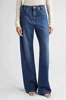 BITE Studios Ease High Waist Straight Leg Organic Cotton Denim Jeans Mid Blue at Nordstrom,