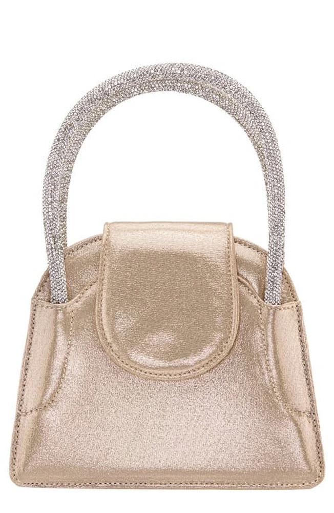 Nina Embellished Flap Satchel in Gold Taupe at Nordstrom