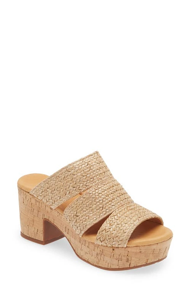 Chocolat Blu Gusto Platform Sandal Natural Raffia at Nordstrom,