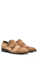 BOSS Derrek Monk Strap Shoe Medium Beige at Nordstrom,