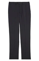 Emporio Armani Flat Front Wool Pants Solid Blue Navy at Nordstrom, Eu