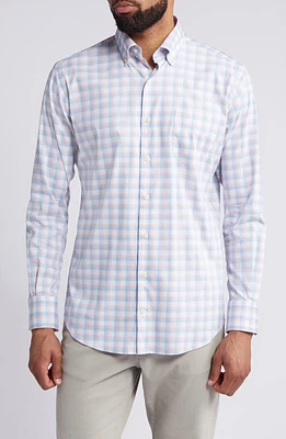 Peter Millar Crown Lite Wilkeson Stretch Cotton Button-Down Shirt Larkspur at Nordstrom,