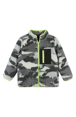 Andy & Evan Kids' Dino Camo High Pile Fleece Jacket at Nordstrom,