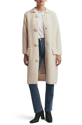 Favorite Daughter The Crochet Wool Blend Coat Ivory at Nordstrom,