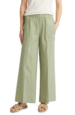 Wit & Wisdom High Waist Wide Leg Linen Blend Pants at Nordstrom,