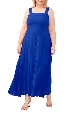 Vince Camuto Solid Sleeveless Tiered Maxi Dress Cobalt at Nordstrom,