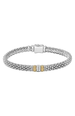 LAGOS Diamond Luxe Pavé Station 6mm Bracelet at Nordstrom, Size 7