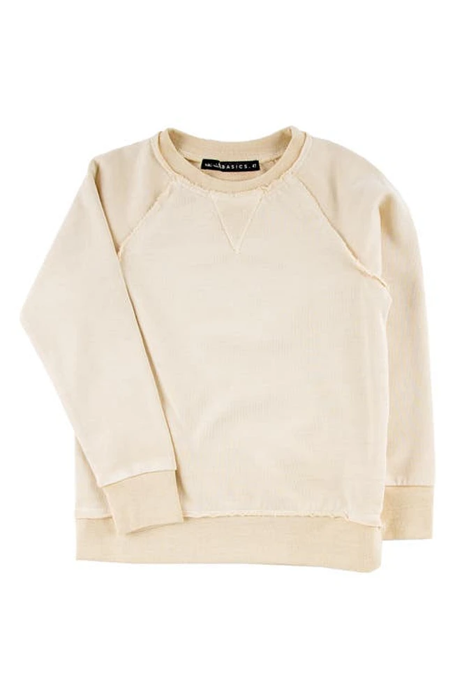 Miki Miette Kids' Iggy Frayed Pullover Oatmeal Beige at Nordstrom,