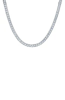 Crislu Princess Cubic Zirconia Tennis Necklace in Platinum at Nordstrom