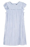 Zunie Kids' Foil Print Plissé Dress at Nordstrom,