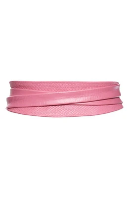 Ada Classic Wrap Belt in Python Fuchsia Combo at Nordstrom