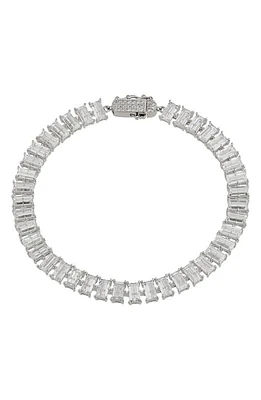 Nadri Chateau Baguette Cubic Zirconia Tennis Bracelet in Rhodium at Nordstrom