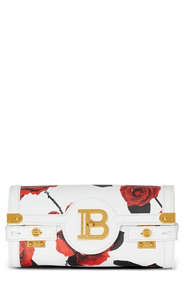 Balmain B-Buzz 23 Rose Convertible Leather Clutch in Gbs White/Black/Red at Nordstrom