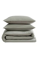 Calvin Klein Organic Earth Duvet & Shams Set in Dusty Olive at Nordstrom