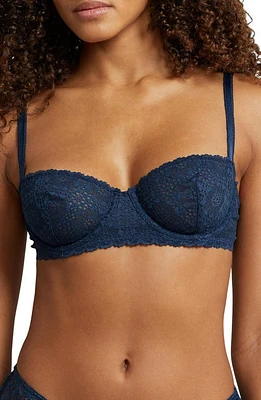 Polo Ralph Lauren Lace Underwire Balconette Bra in Denim at Nordstrom, Size 36B