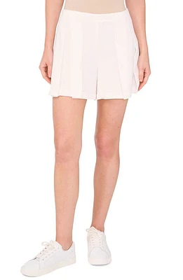 CeCe Pleat Shorts New Ivory at Nordstrom,