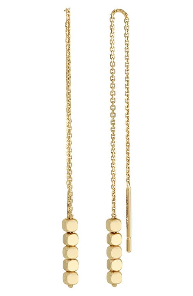 Bony Levy 14K Beaded Threader Earrings in 14K Yellow Gold at Nordstrom