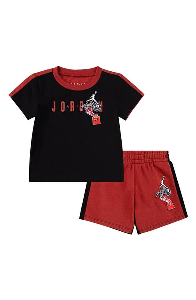 Air Jordan Patch T-Shirt & Shorts Set Dune Red at Nordstrom,