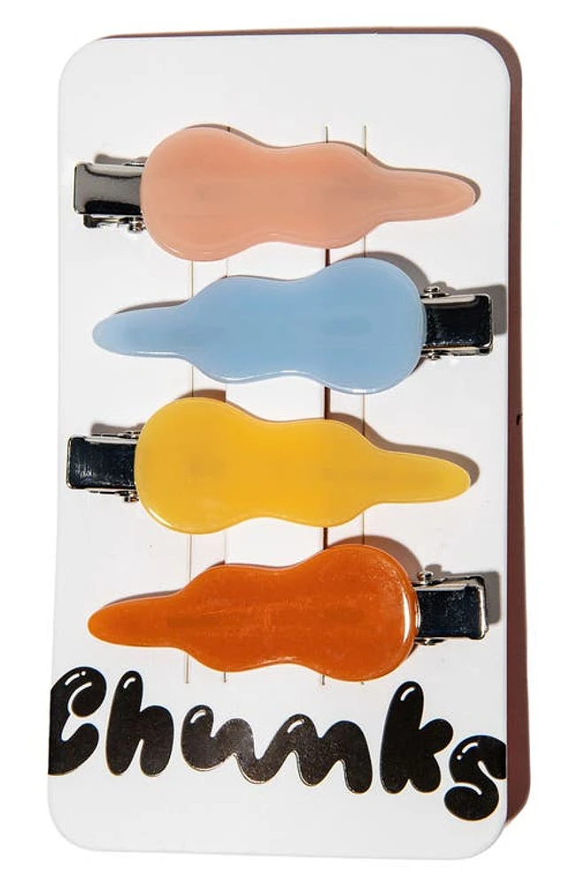 Chunks Assorted 4-Pack Hair Clips in Simone at Nordstrom